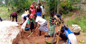 TRAVAUX DE CONSTRUCTION DE L'EGLISE PAROISSIALE DE GAHEMBA