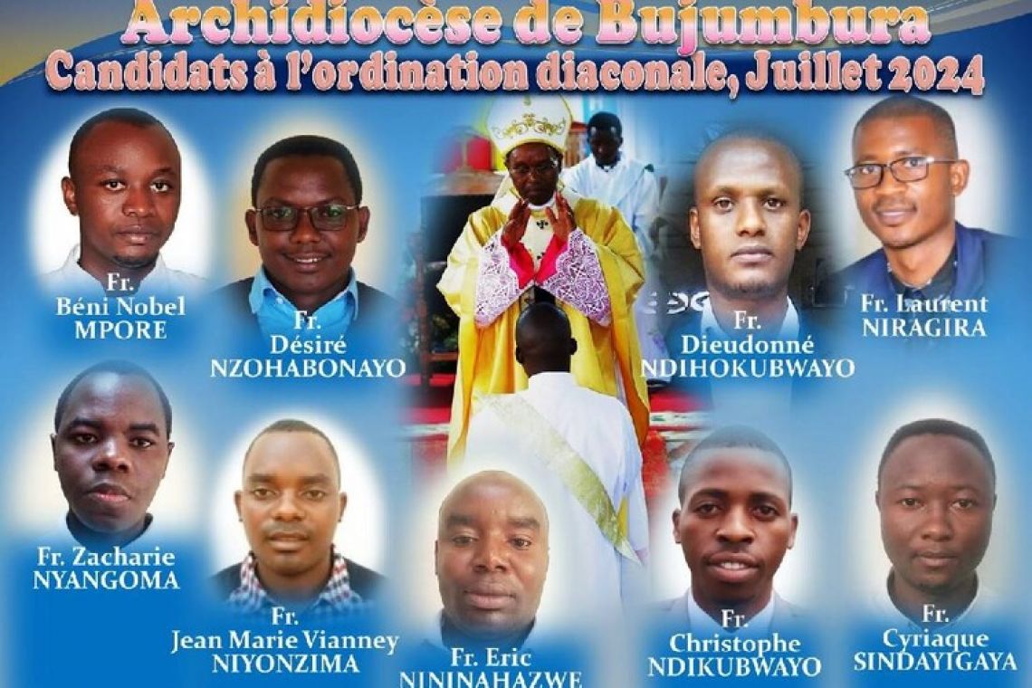  CANDIDATS A L’ORDINATION DIACONALE DANS L’ARCHIDIOCESE DE BUJUMBURA