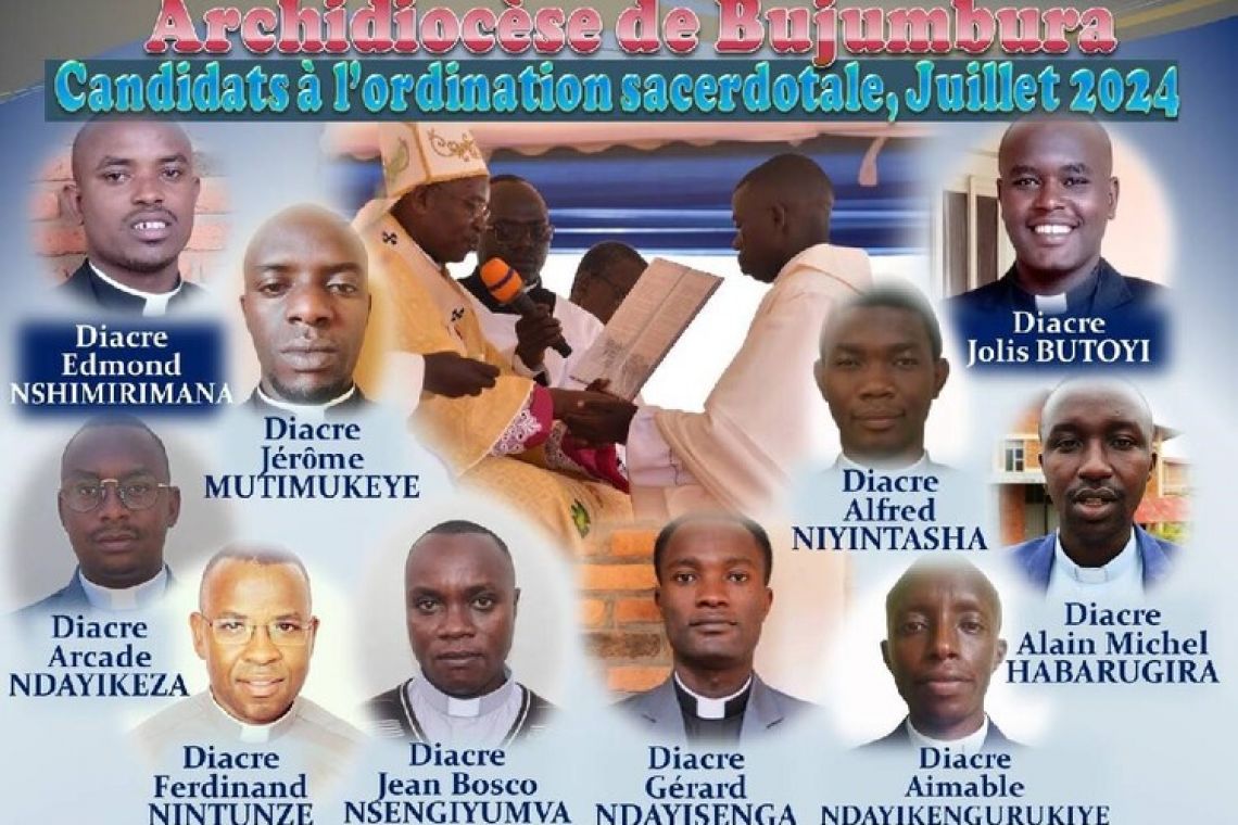 CANDIDATS A L’ORDINATION SACERDOTALE DANS L’ARCHIDIOCESE DE BUJUMBURA